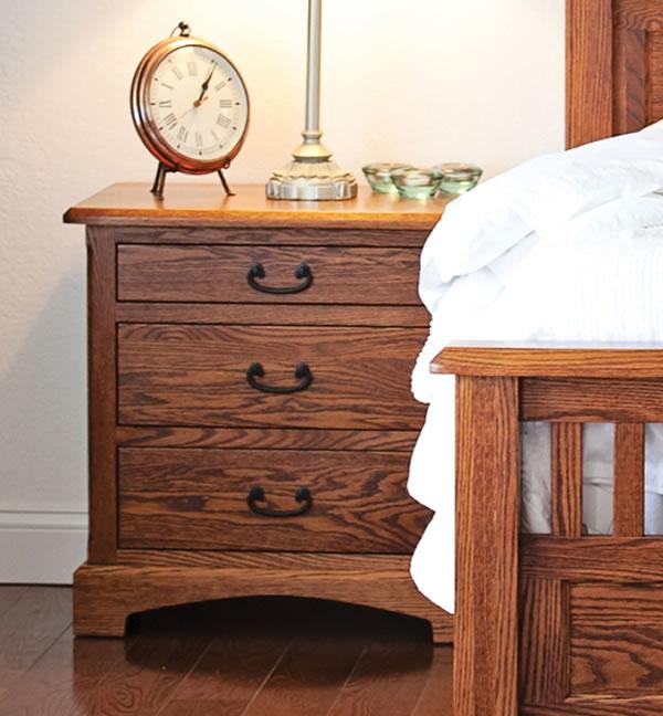 Oakwood Industries Westbrook 3Drawer Night Stand with Bracket Feet
